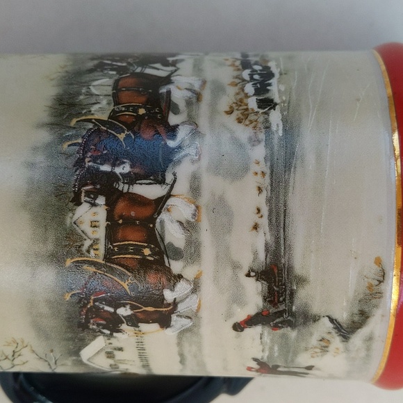 Vintage 1990 Budweiser Handcrafted Clydesdale Stein Beer Mug w/Handle - Picture 10 of 15